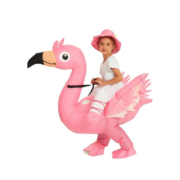 Ride Flamingo Inflatable Costume Ages 7 To 10 - Picture 2 of 3